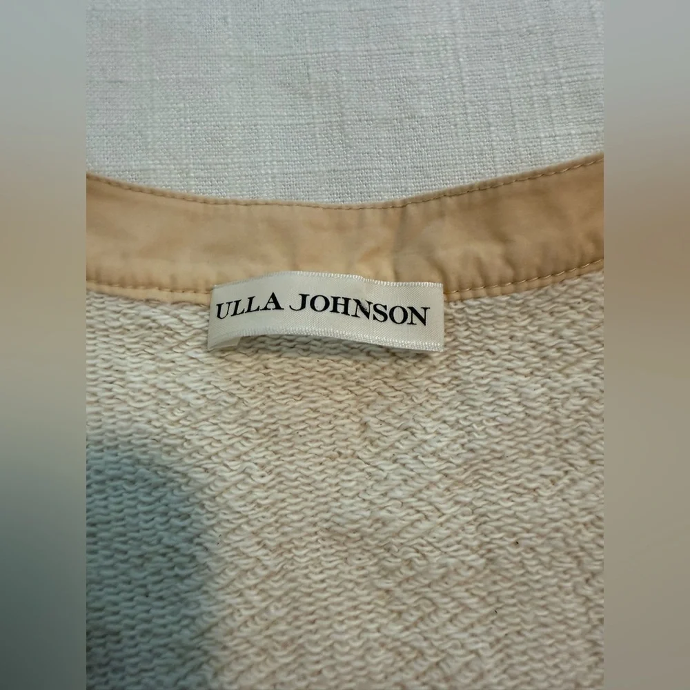 Ulla Johnson Bess Mixed Media Puff Sleeve Pullover Top Women's Size XS